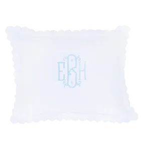 Scallop Baby Pillowcase - White