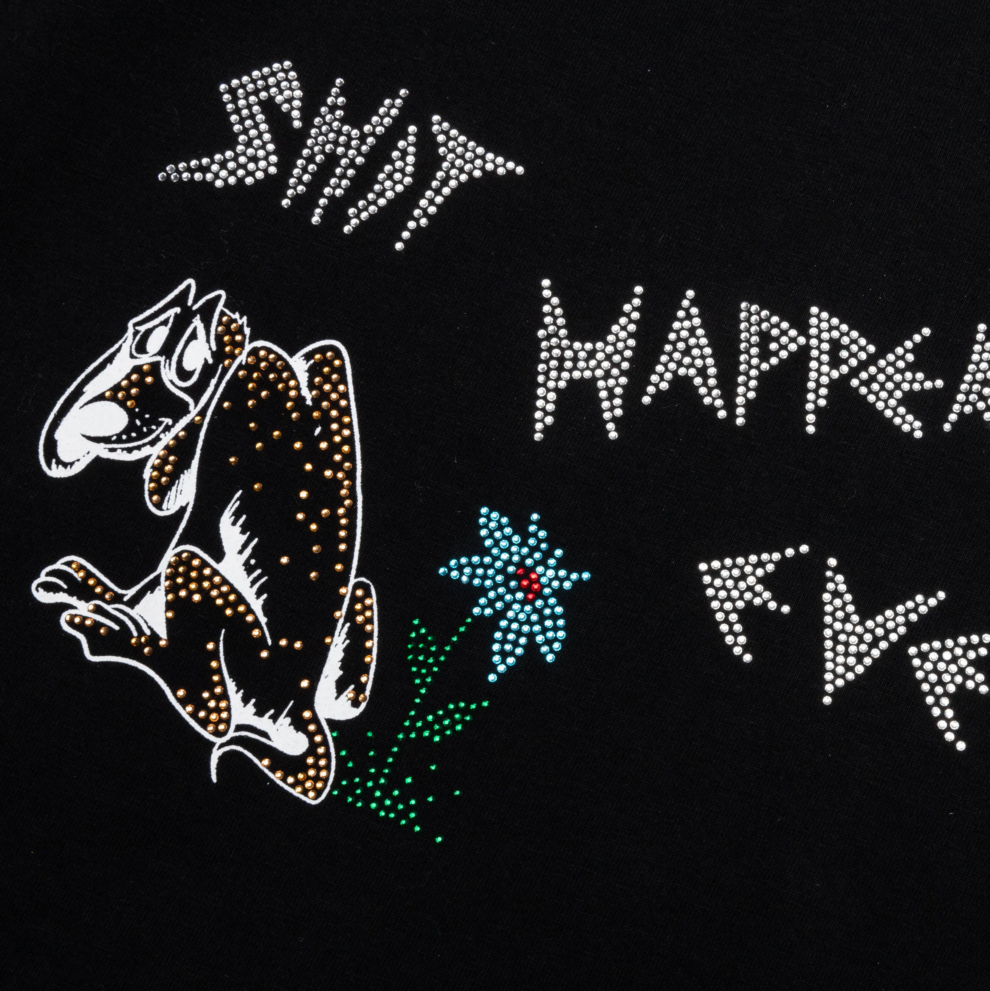 Shit Happens Rhinestone S/S Tee - Black