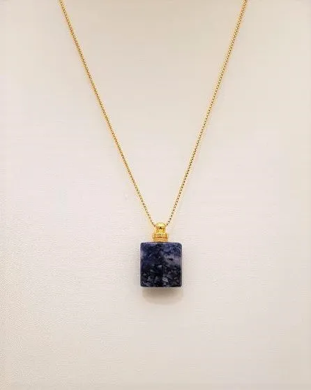 Sodalite Essential Oil Square Bottle Pendant