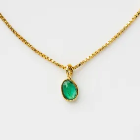 Sofia Slice Necklace with Emerald