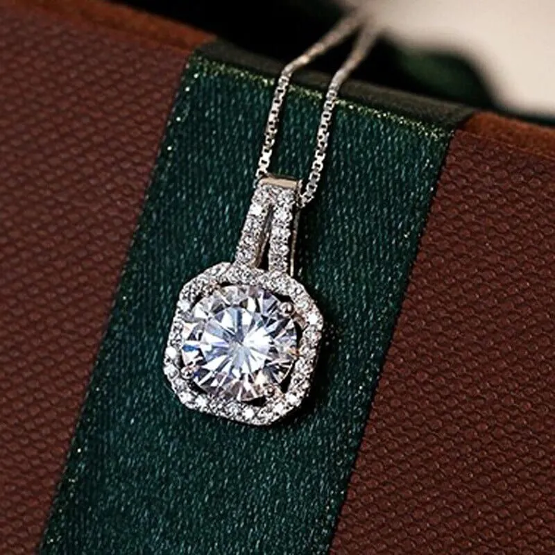 Solitaire Cut Diamond Necklace