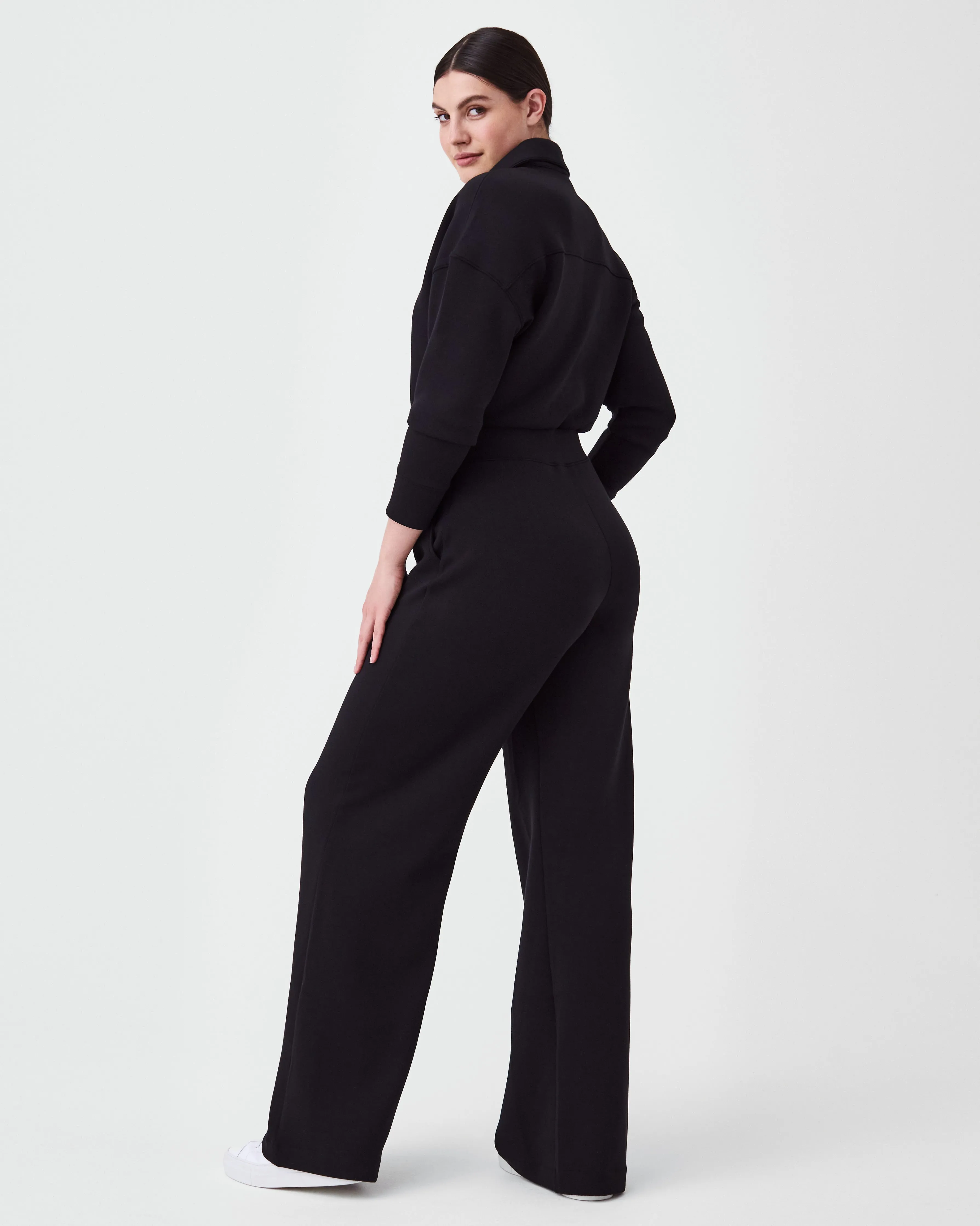 SPANX AirEssentials Long Sleeve Wide Leg Jumpsuit