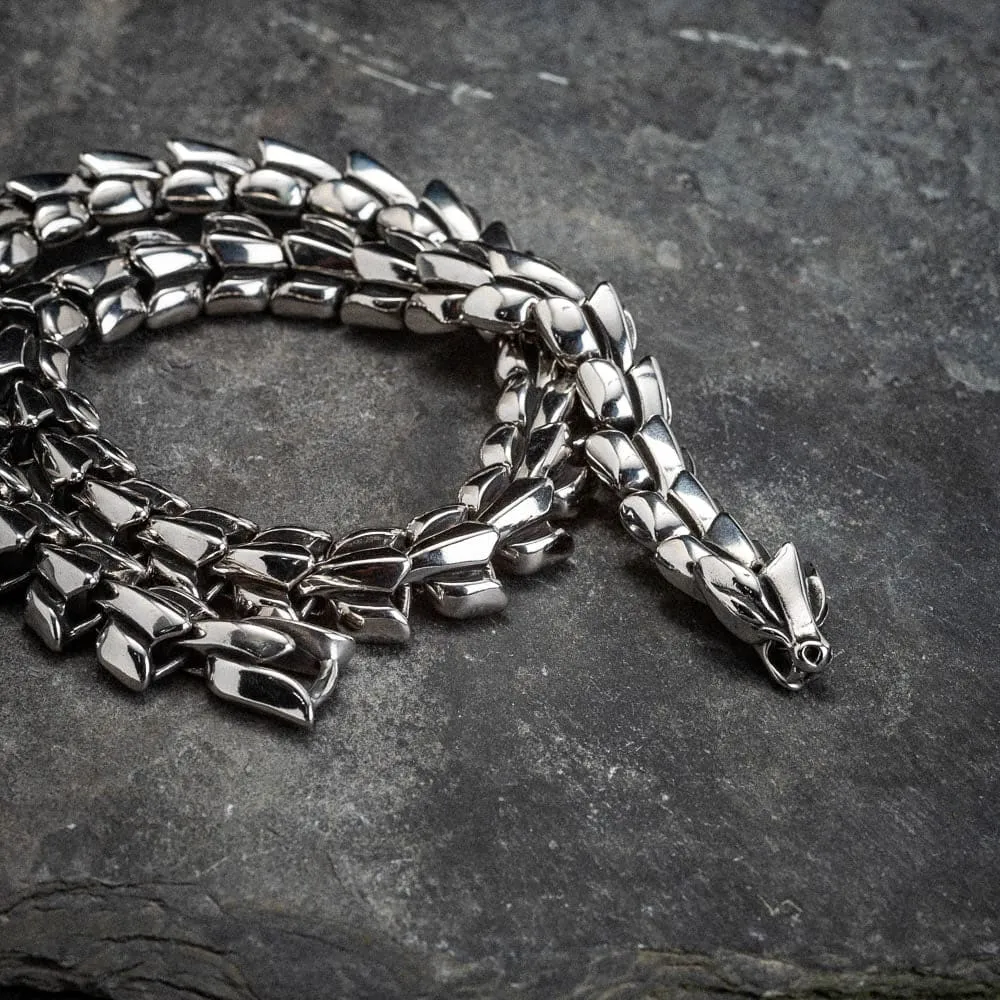 Stainless Steel Dragon Scale Necklace