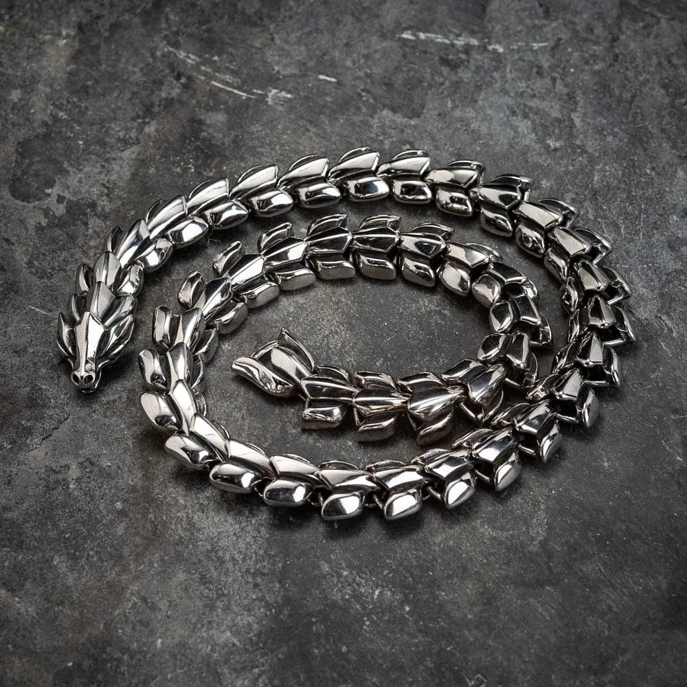 Stainless Steel Dragon Scale Necklace