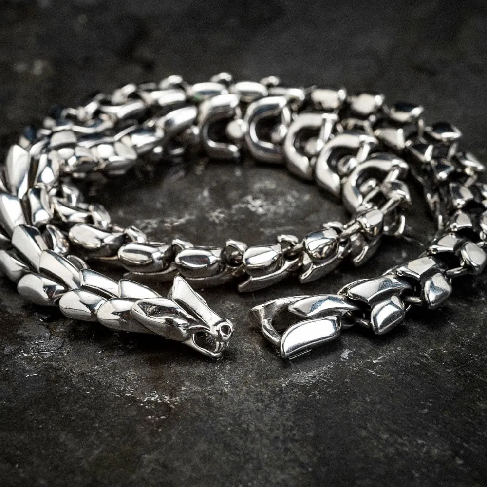 Stainless Steel Dragon Scale Necklace