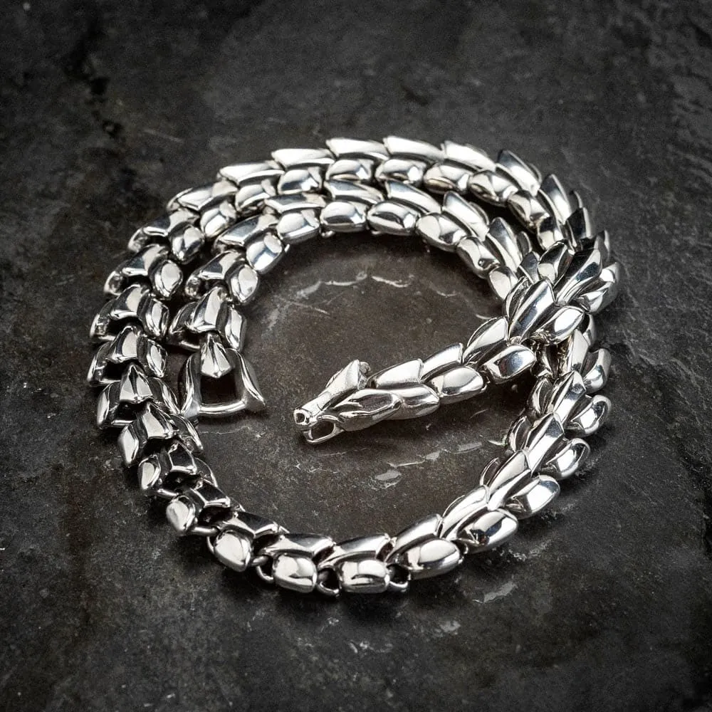 Stainless Steel Dragon Scale Necklace