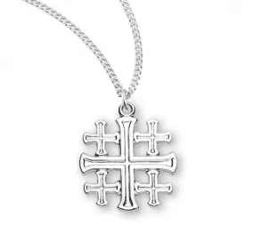 Sterling Silver Small Jerusalem Cross