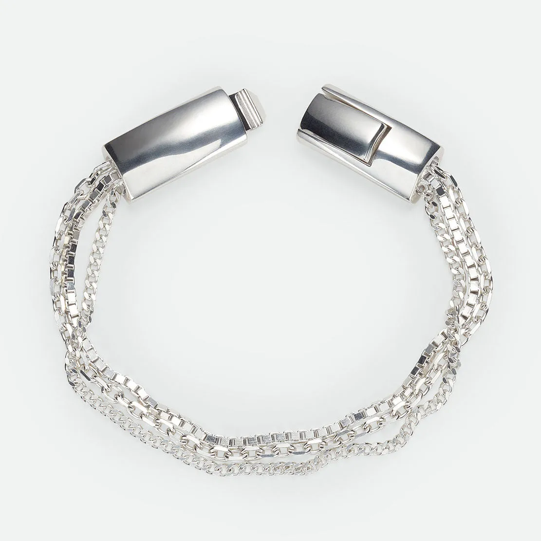 Stirling Silver Mens Bracelet, Silver