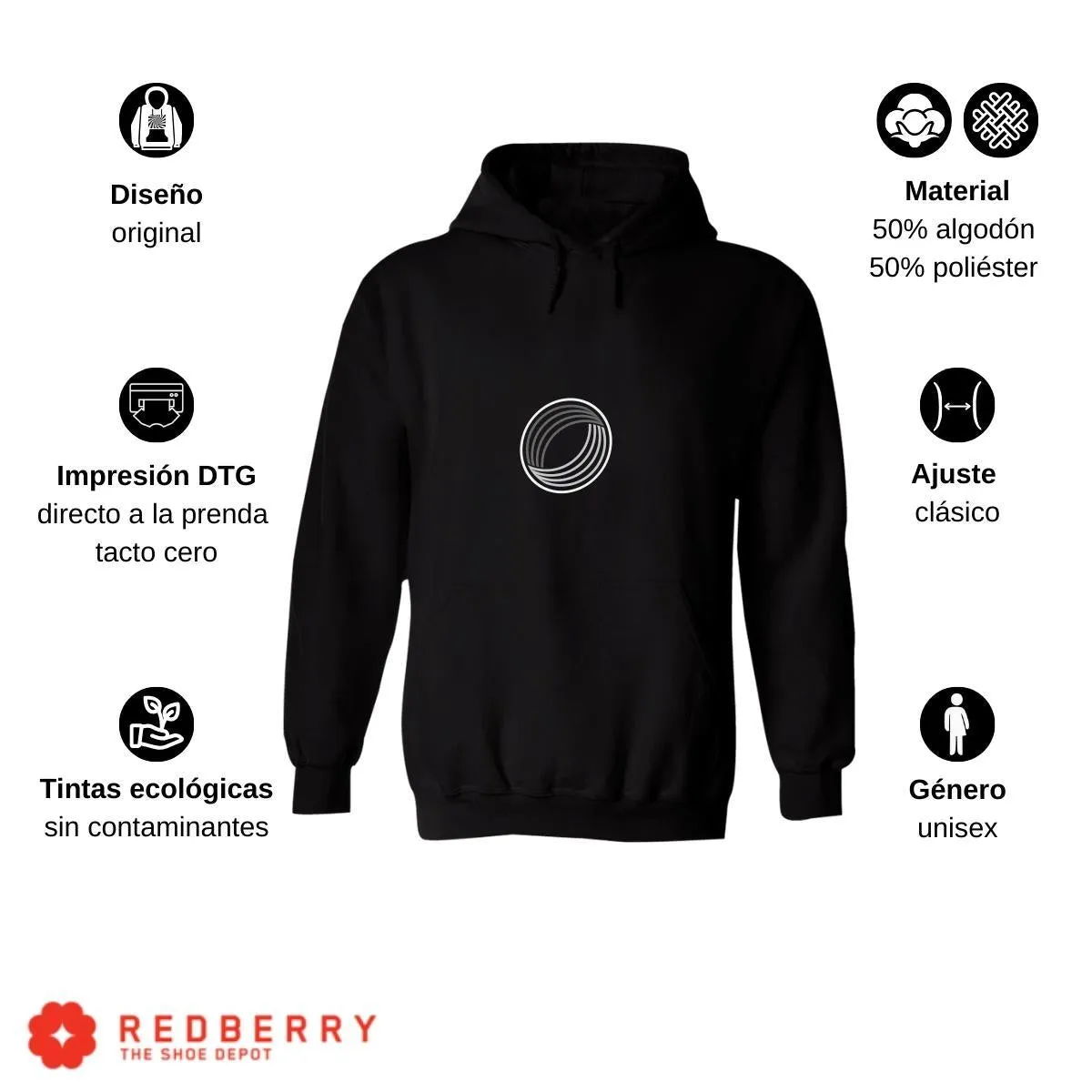 Sudadera Hombre  Hoodie Geometría Diseo Frases 010