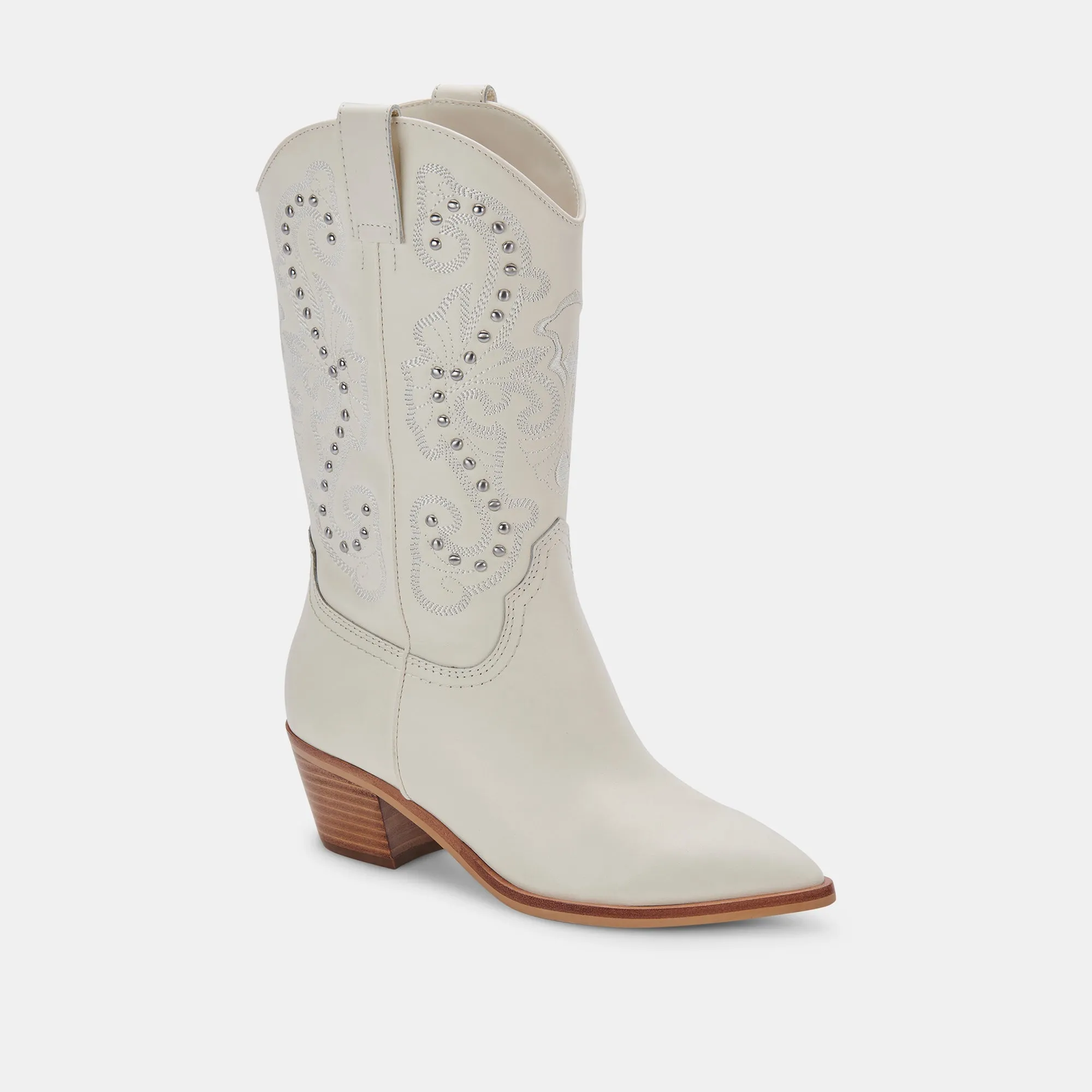 SULA BOOTS OFF WHITE LEATHER - re:vita