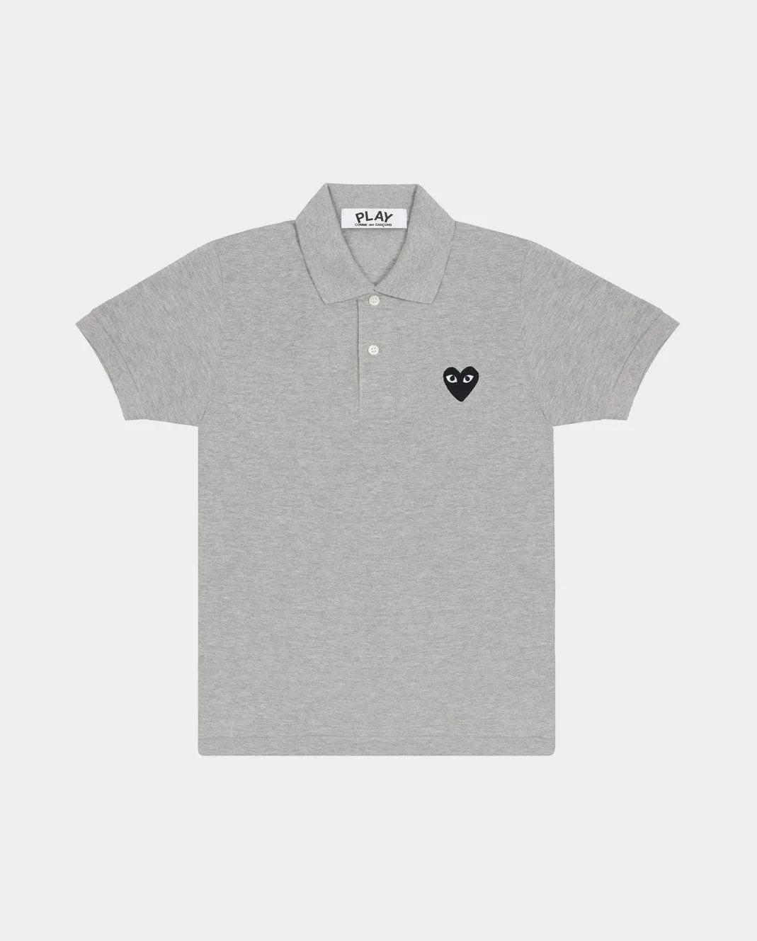 T078 BLACK HEART POLO SHIRT / GREY