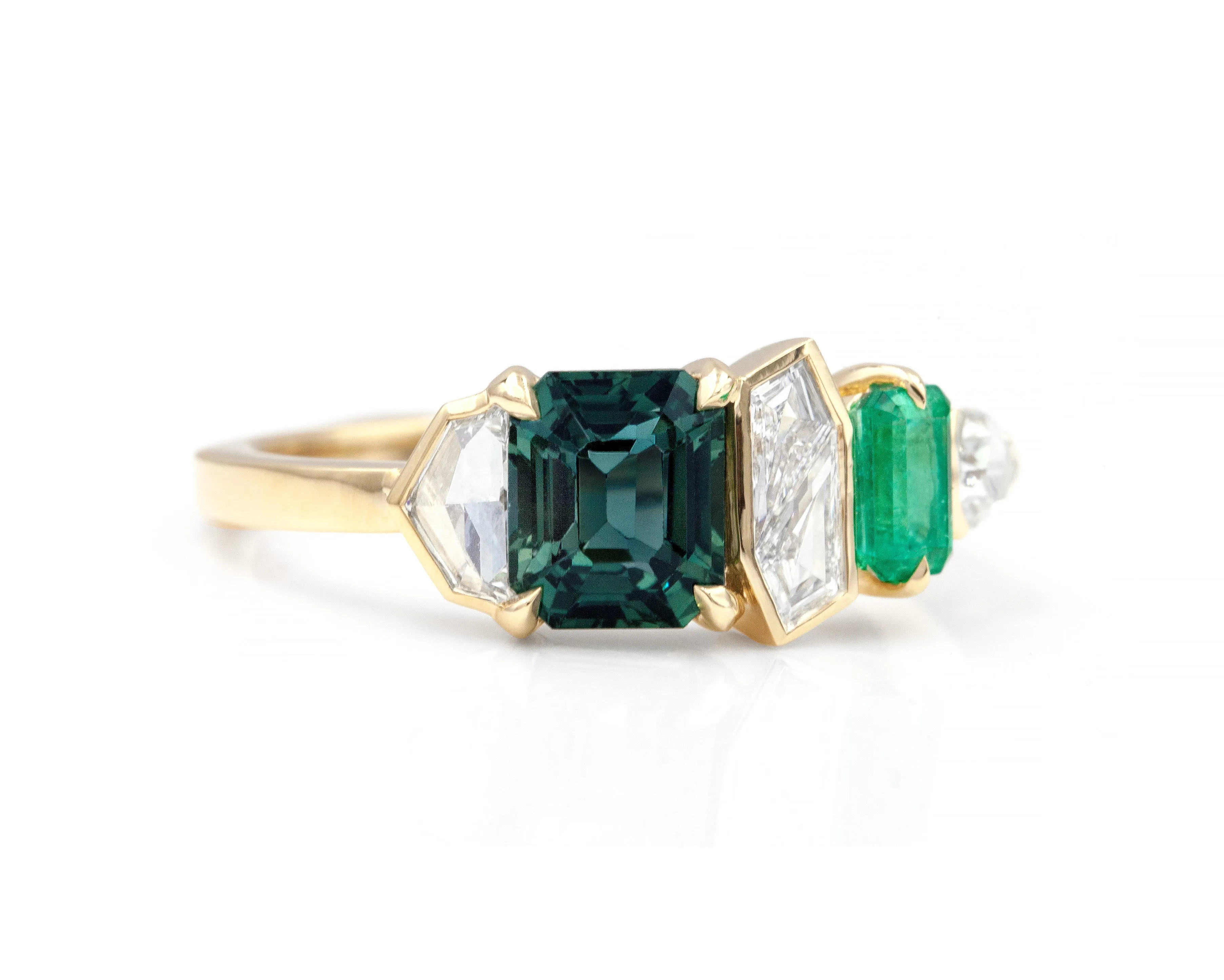 Teal Patchwork Ring (Ready to Ship)