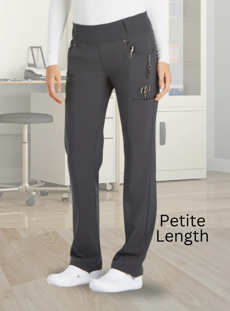 Tend Cherokee iFlex PETITE Straight Leg Pull-on Pant Pewter - Inseam 28.5" (72.5 cm) TD-CK002PPWT