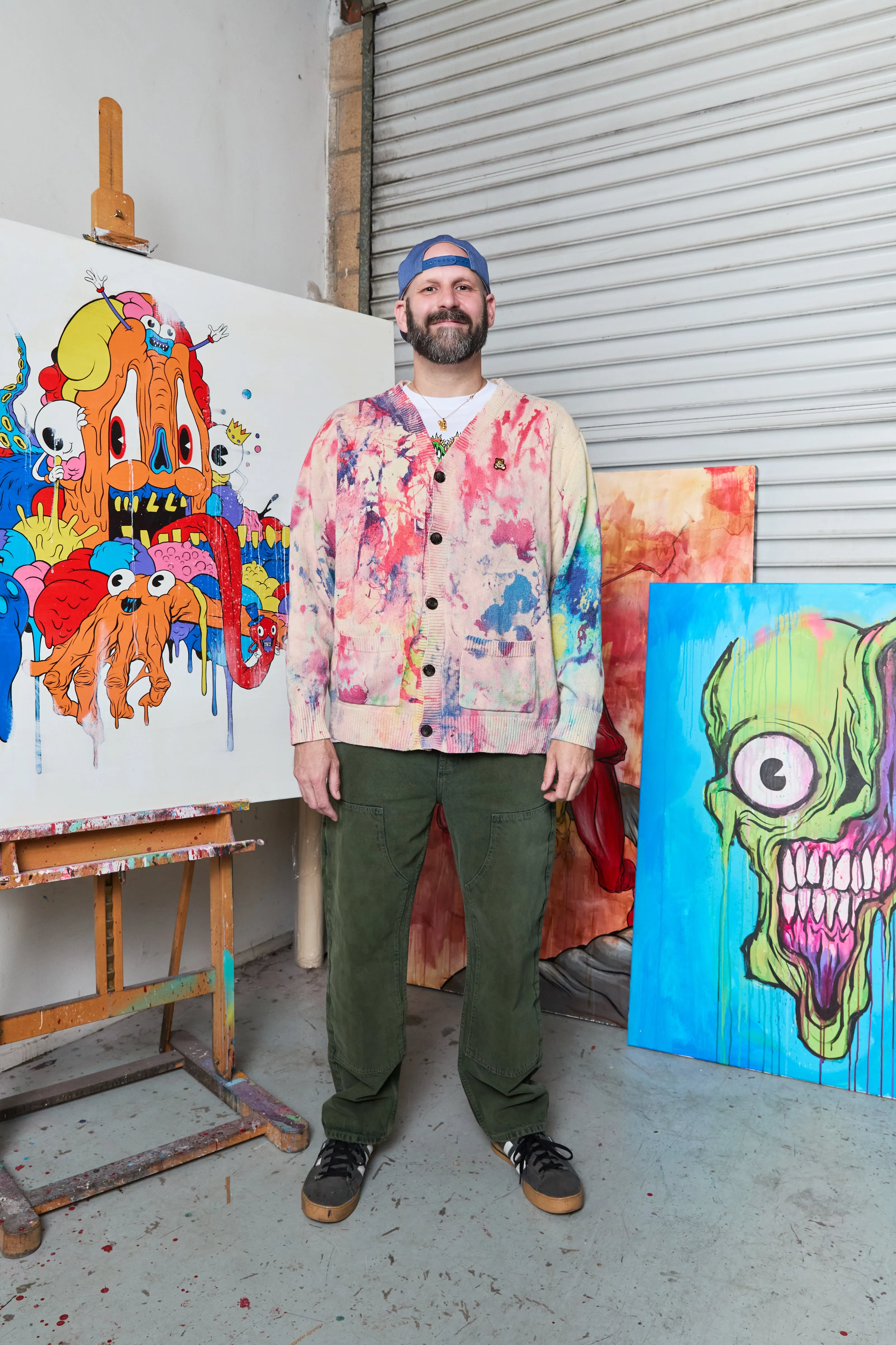 TF x Alex Pardee Paint Splatter Cardigan