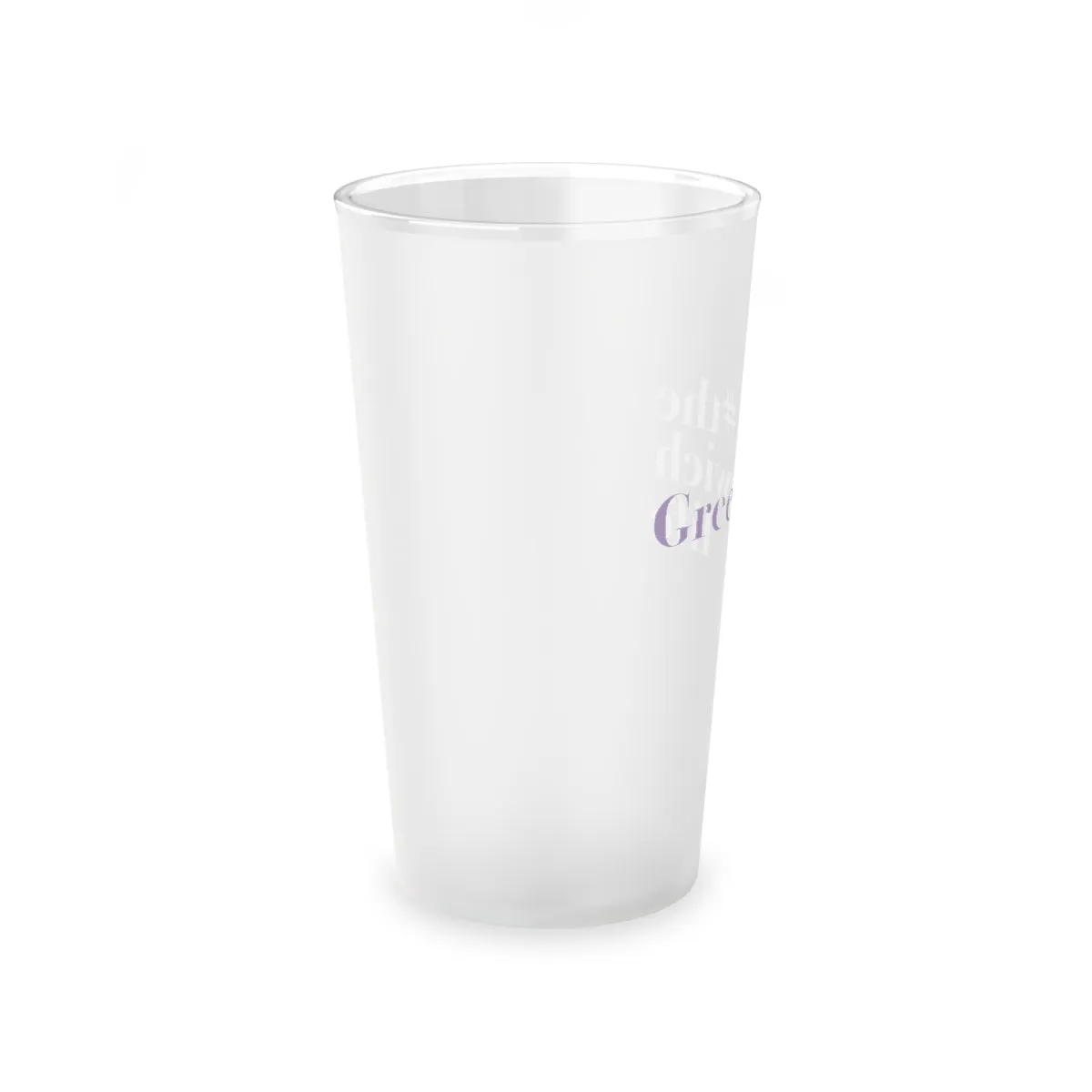 #thegreenwichlife Frosted Pint Glass, 16oz