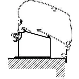 Thule Omnistor Adria Caravan 2015 Roof Awning Adapter 309982