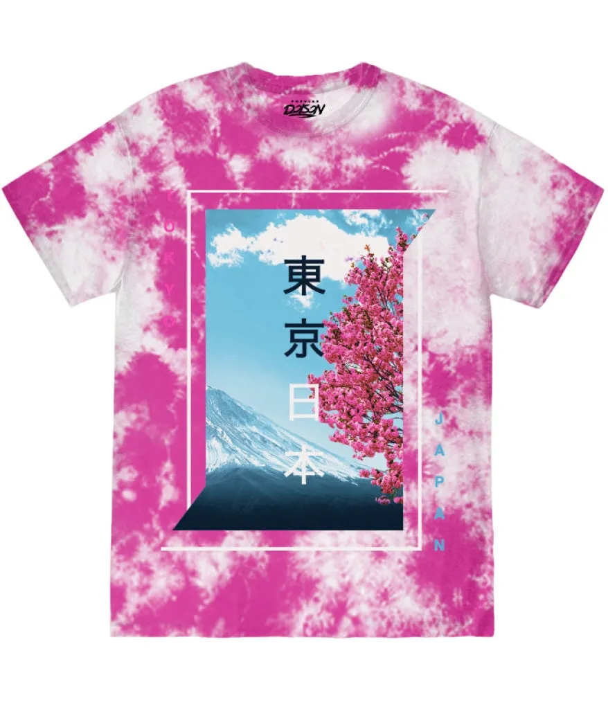 TOKYO CHERRY BLOSSOM TIE DYE TEE