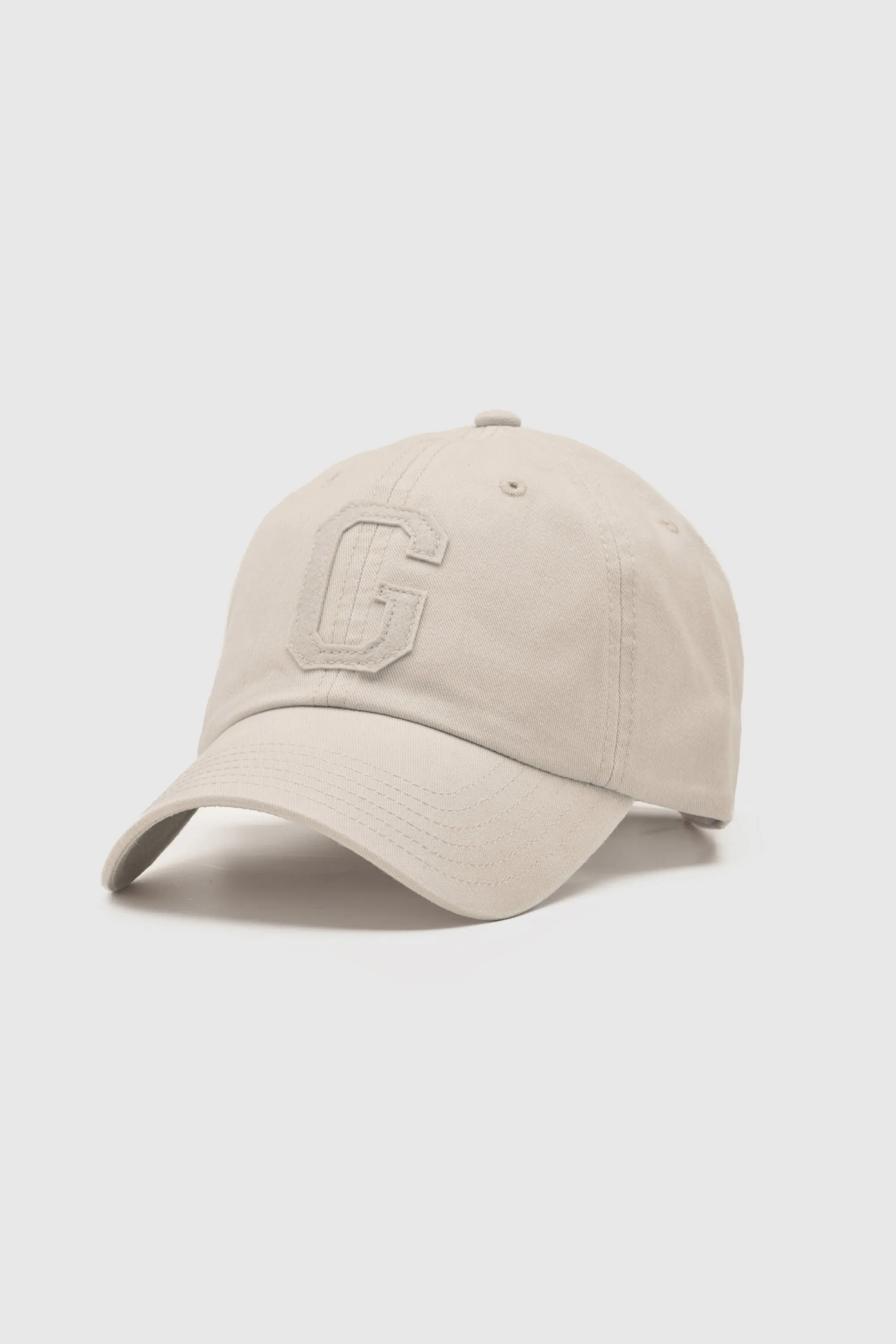 Tonal Letter Cap Beige