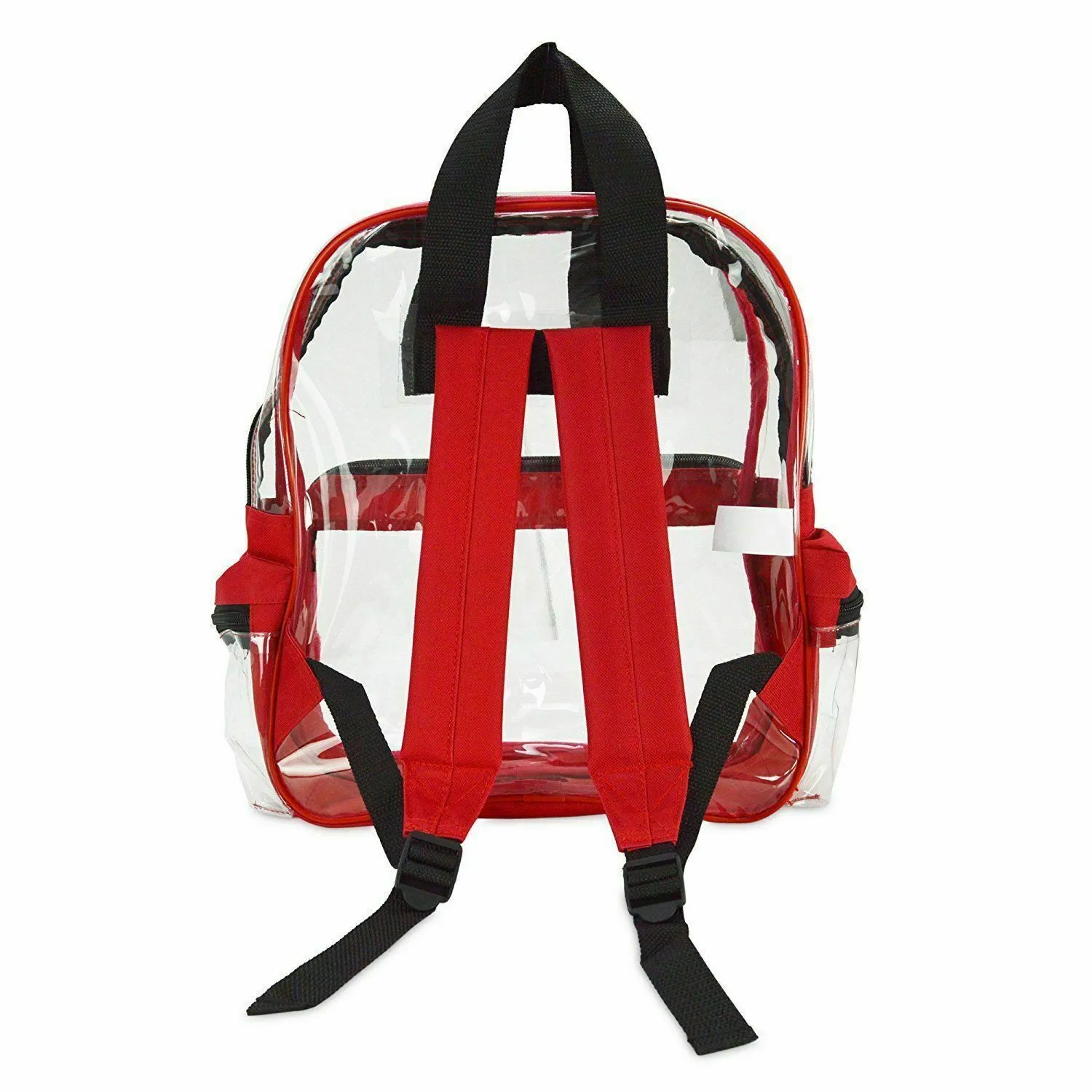 Travel Bag Unisex Transparent School Security Clear Backpack Red Plastic CBP