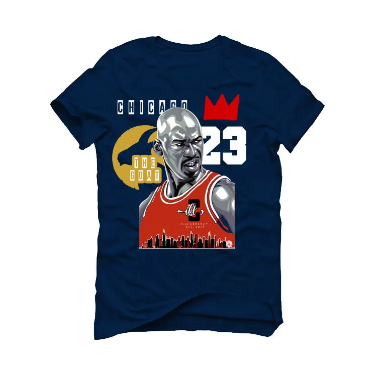 Trophy Room x Air Jordan 7 Navy Blue T-Shirt (MJ Chicago 23)