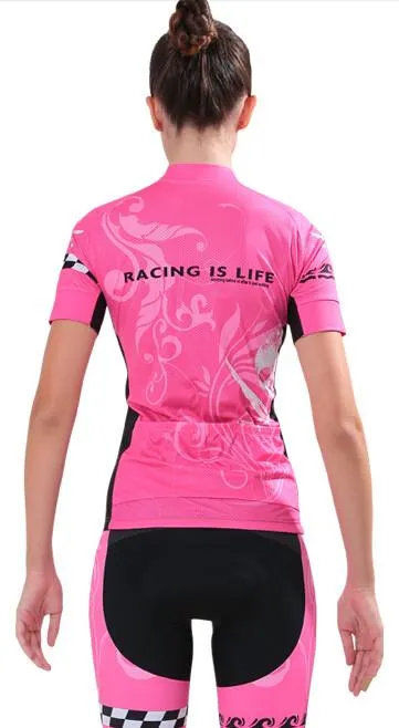 Tropical Racing Red Short Sleeve Cycling Jersey