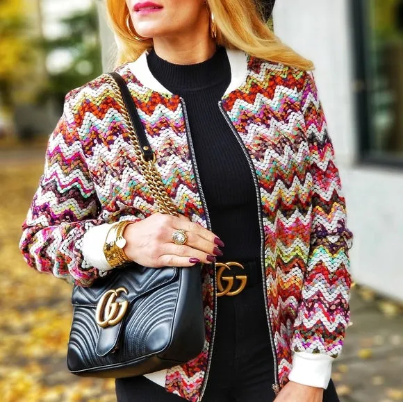 Tweed Bomber Jacket