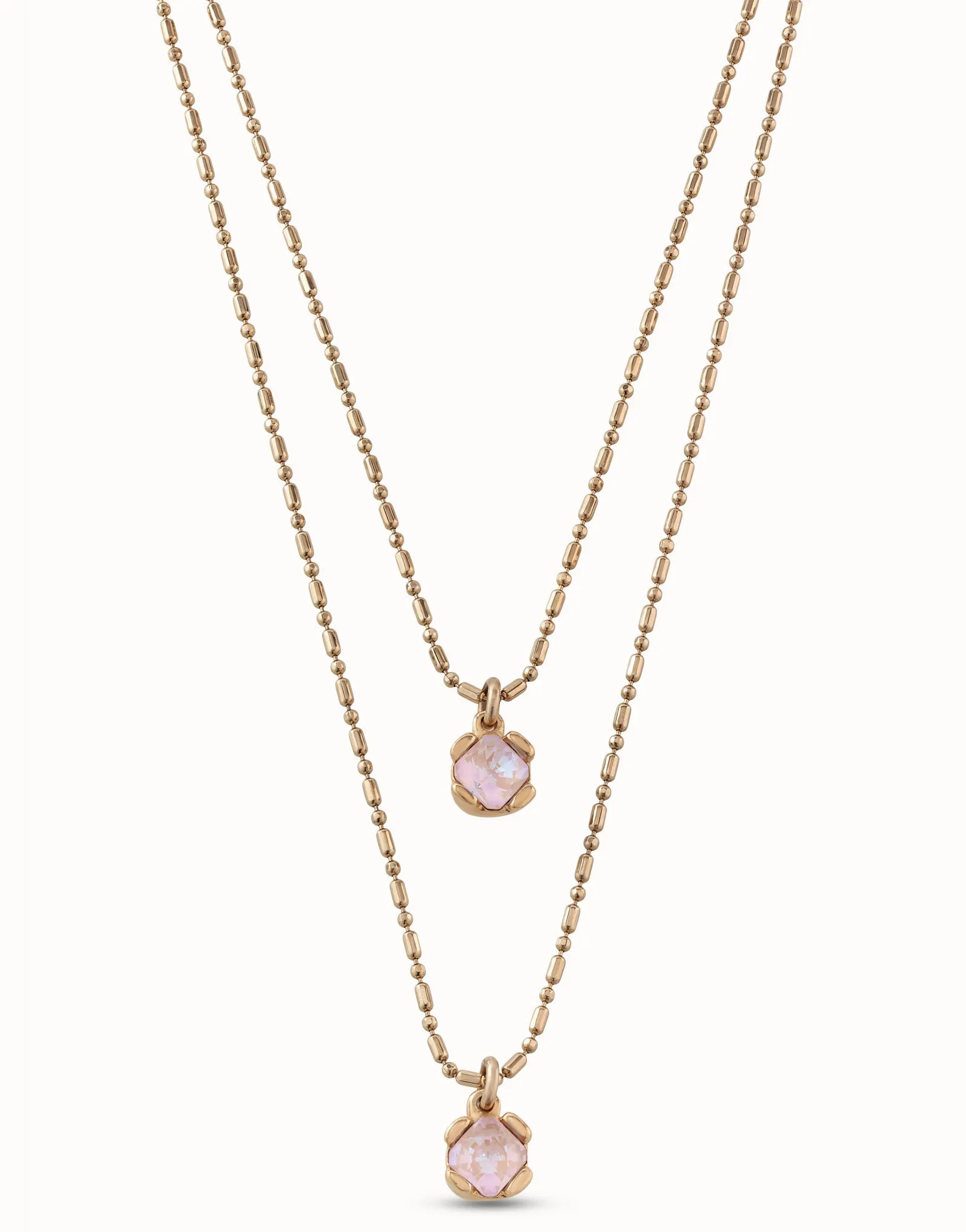 Uno de 50 Gold Aura Pink Necklace