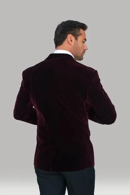 Velvet Blazer Wine