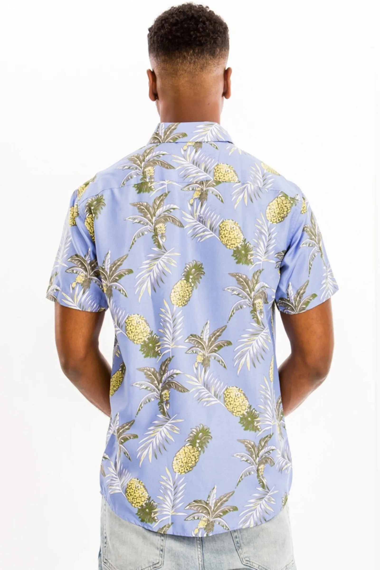 WEIV Piña Time Print Button Down Shirt