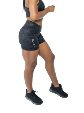 Women's Black Camo 2.0 Biker Shorts