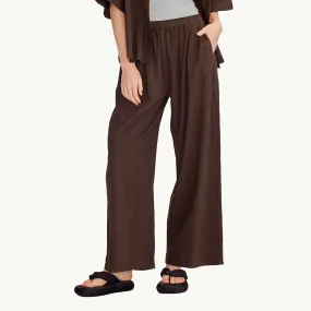 Women's Linen Blend Pull On Pant - Cocoa