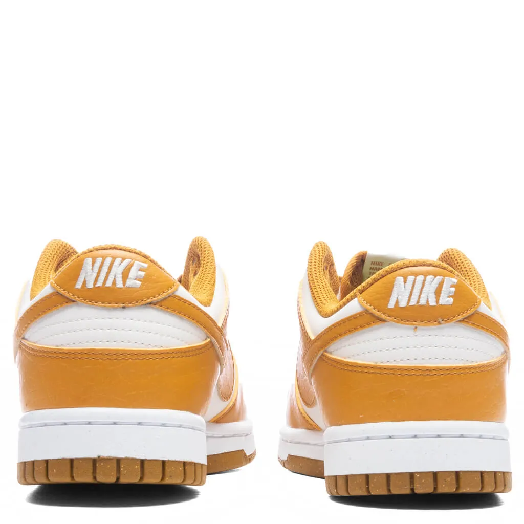 Women's Next Nature Dunk Low - Phantom/Gold Suede/White