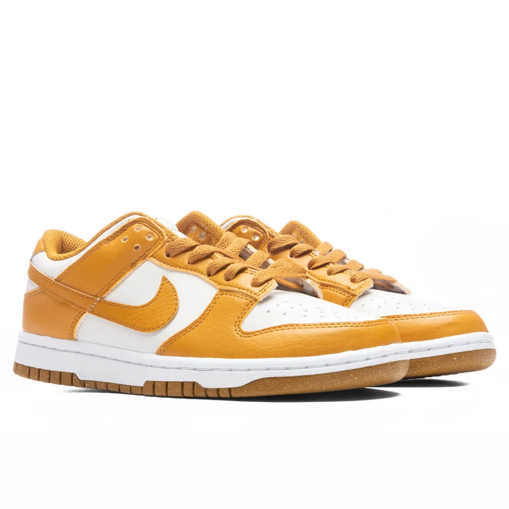 Women's Next Nature Dunk Low - Phantom/Gold Suede/White