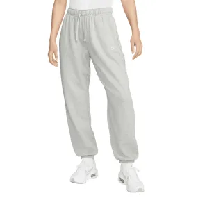 Women's Nike Sportswear Club Fleece Sweatpants - DK Heather Grey/White