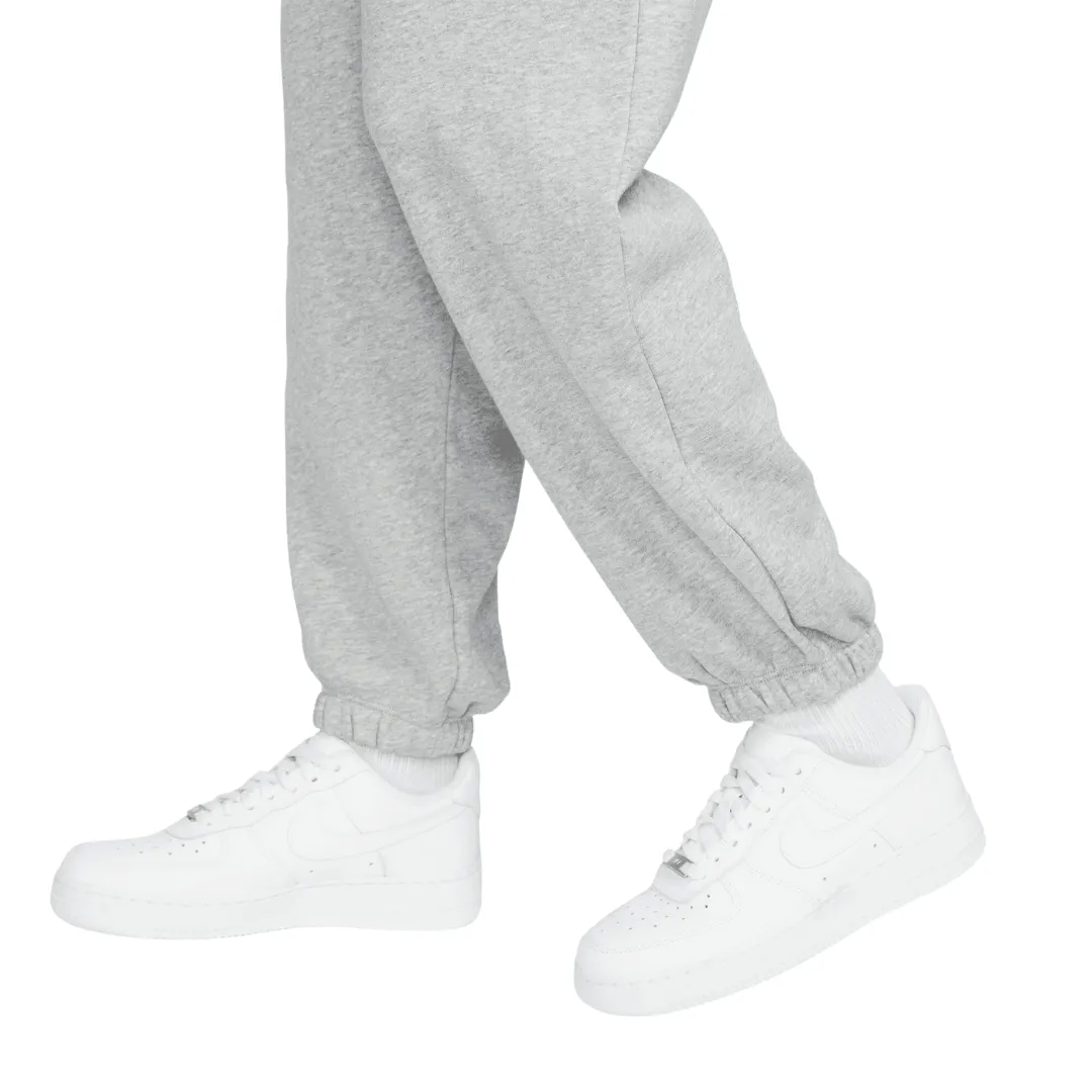 Women's Nike Sportswear Club Fleece Sweatpants - DK Heather Grey/White