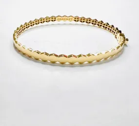 Yellow Gold Honeycomb Bangle 18k Gold